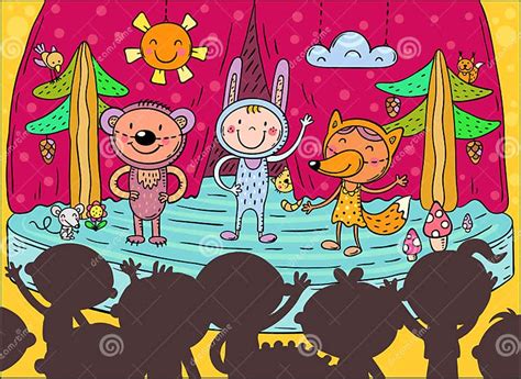 Bambini che recitano una filastrocca sul palco