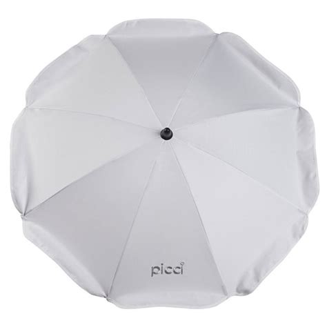 Ombrellino parasole bianco su passeggino elegante