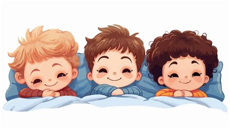 Children sleeping illustration