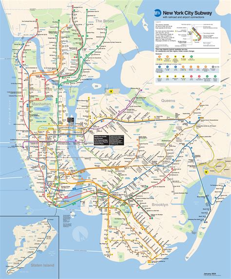 NYC subway map with the W line highlighted