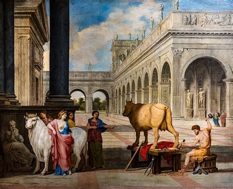 Rappresentazione classica di Pasifae e il toro