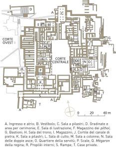 Schema architettonico ipotetico del labirinto cretese