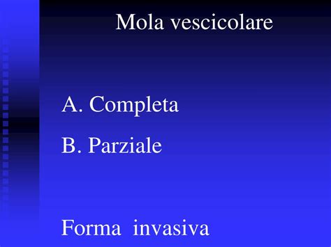 Diagramma della formazione della mola vescicolare completa e parziale