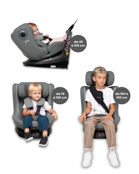 Diagramma che mostra il corretto posizionamento del bambino nel seggiolino auto