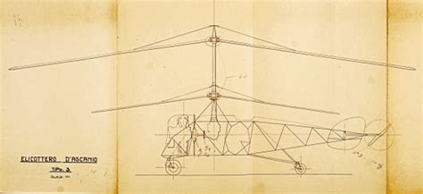 Corradino D'Ascanio al tavolo da disegno