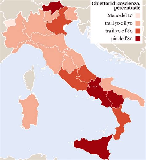 Mappa dell'obiezione di coscienza in Italia