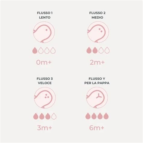 infografica che mostra le differenze tra una tettarella a flusso lento e una a flusso veloce