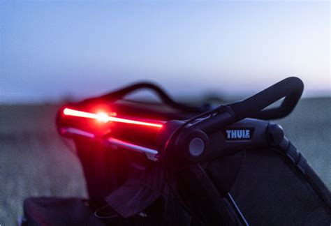 Thule Chariot in low light conditions with LED lights