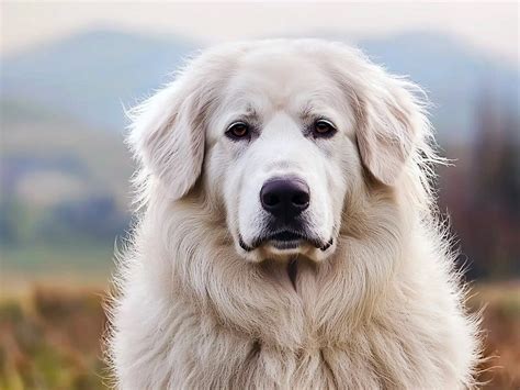 Ritratto di un maestoso Pastore Abruzzese in ambiente montano