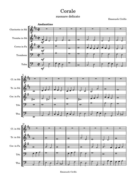 Partitura musicale antica o corale