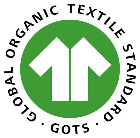 Logo GOTS (Global Organic Textile Standard) con tessuto di cotone biologico