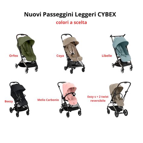Diversi tipi di passeggini compatti ripiegati