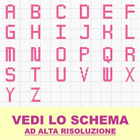 Schema punto croce con alfabeto e piccoli animali