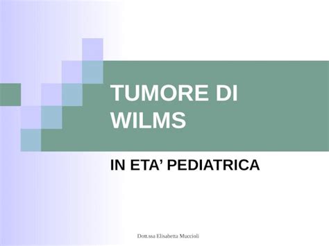 Schema formazione tumore di Wilms