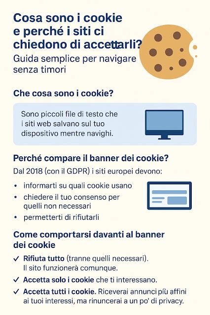 Infografica: Passaggi per abilitare i cookie e navigare correttamente sul sito del fornitore