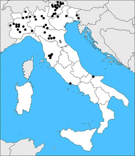 Mappa di distribuzione teorica della Puzzola europea in Italia