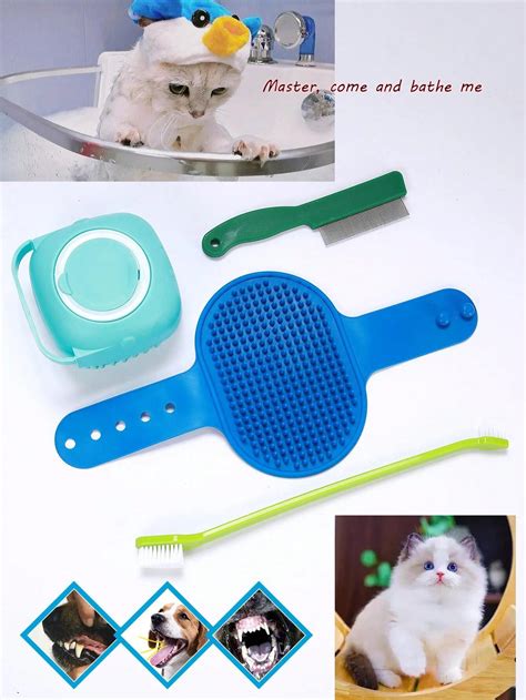 collezione di giochi per cuccioli e accessori per la pulizia