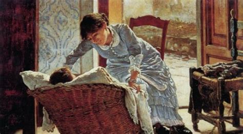 rappresentazione storica di una madre che culla il proprio bambino