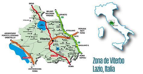 mappa delle zone vitivinicole della provincia di viterbo con evidenziata la posizione di orte e dell'azienda ciucci