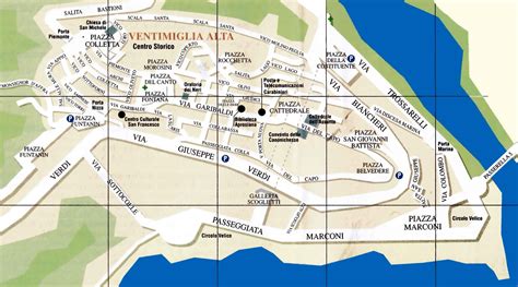 Mappa della zona di Latte, Ventimiglia, con evidenziata l'area delle ricerche