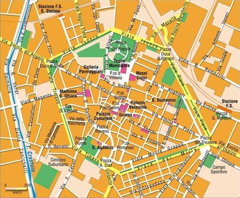 Mappa del distretto alimentare di Reggio Emilia