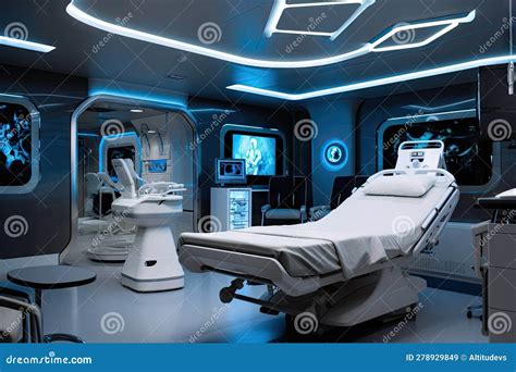 Interno di una clinica moderna con attrezzature mediche avanzate