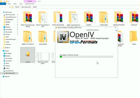 Schermata principale del tool di modding OpenIV