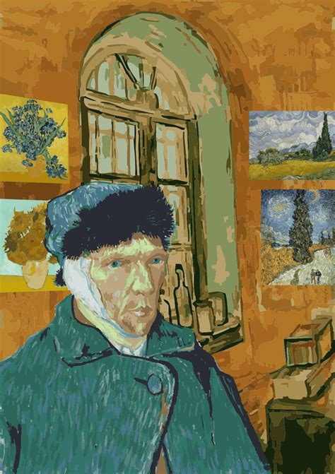 Vincent Van Gogh seduto nel suo studio