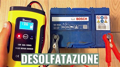 illustrazione di una procedura corretta di ricarica per batteria da 12V