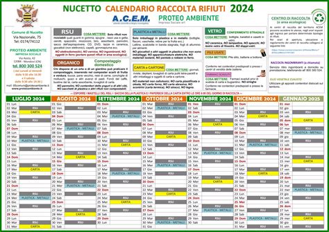 calendario raccolta rifiuti