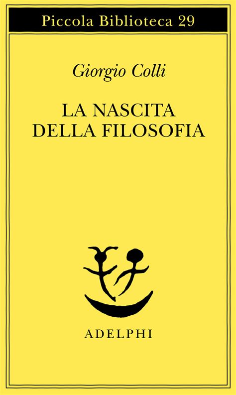 Copertina classica del libro La nascita della filosofia di Giorgio Colli edizione Adelphi