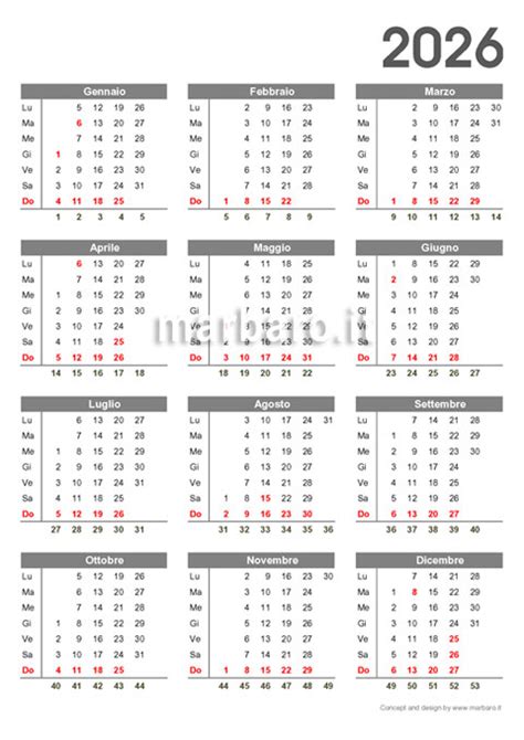 Calendario con indicazione della settimana di pausa pillola