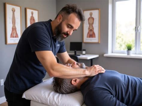Osteopata che esegue trattamento
