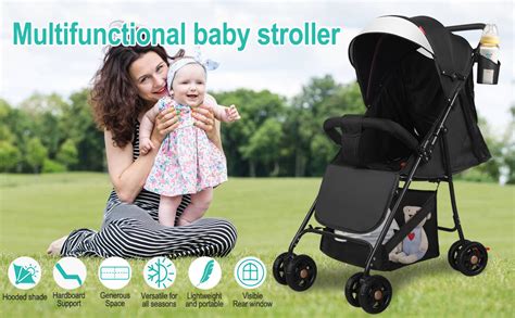 bambino in passeggino per strada