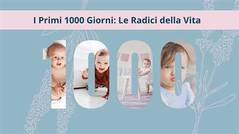 schema dei primi 1000 giorni di vita