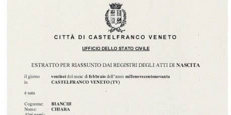 Schema comparativo tra certificato, estratto e copia integrale