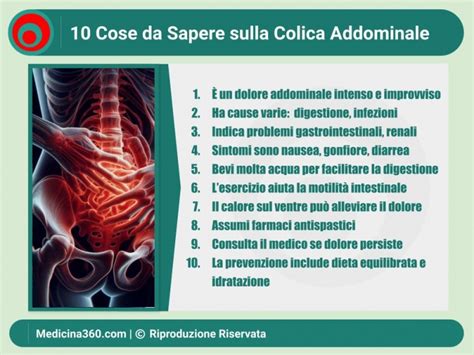 Sintomi chiave della colica gassosa