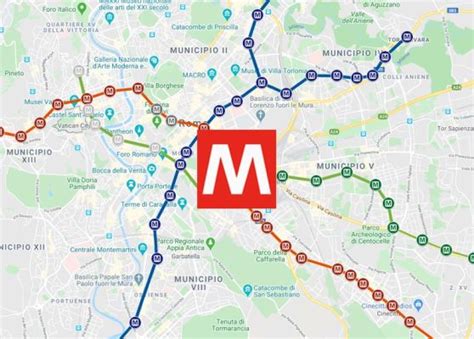 Mappa delle stazioni metro di Roma con indicazione delle fermate accessibili