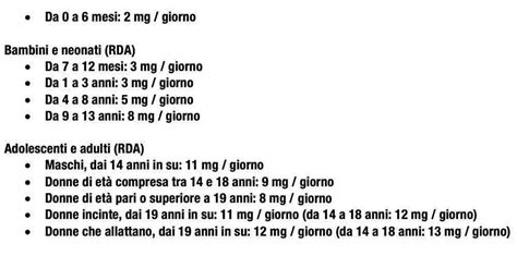 Dosi raccomandate di DHA