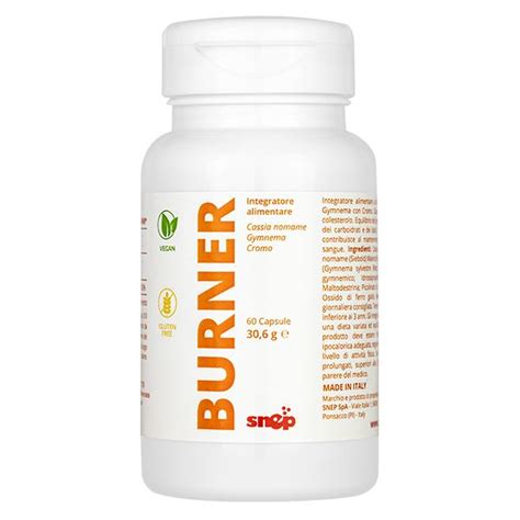 Confezione di BURNER Snep con ingredienti chiave in evidenza