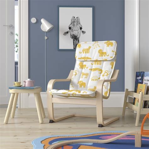 Poltroncina POÄNG per bambini con rivestimento colorato