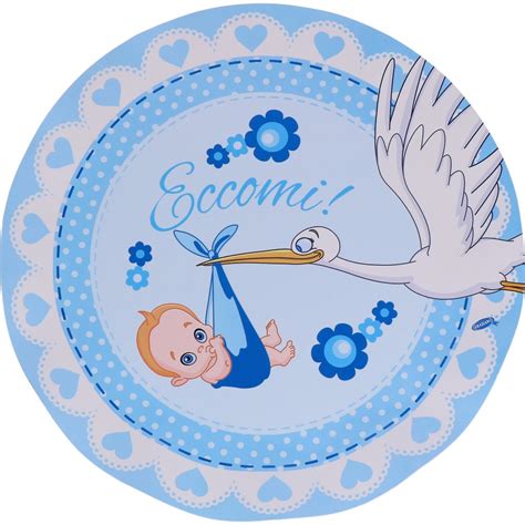 Assortimento di decorazioni e coordinati per tavola nascita a prezzi convenienti