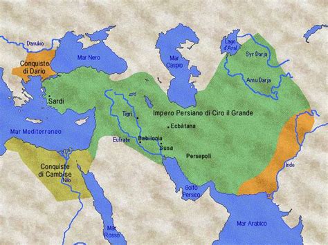 Mappa dell'Impero Persiano Achemenide