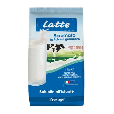 Latte scremato in polvere in un contenitore