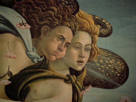Dettaglio di Zefiro e Clori nella Nascita di Venere