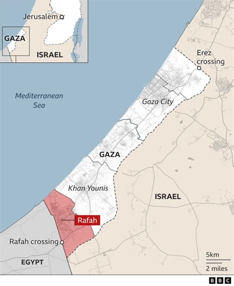 Map of Rafah and surrounding areas