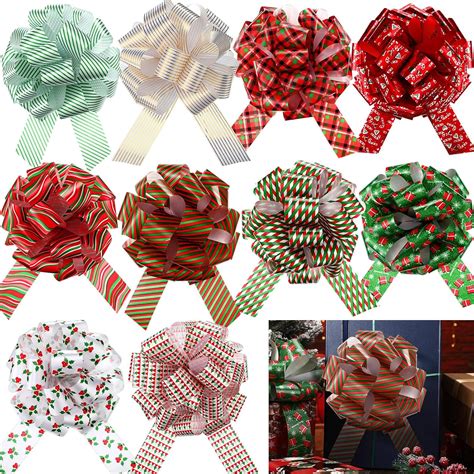 Colorful birth bows on doors