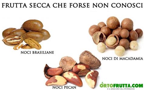 Vari tipi di frutta secca