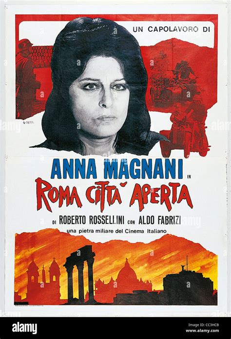 Locandina del film Roma città aperta con Anna Magnani