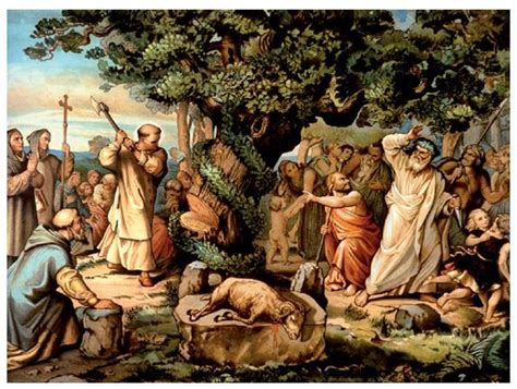 San Bonifacio abbatte la quercia